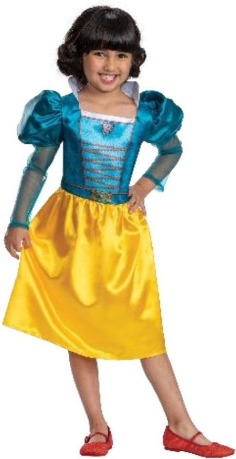 Disguise disney - snow white live action, sneeuwwitje live acton jurk basic plus, maat s (5 - 6 jaar) s
