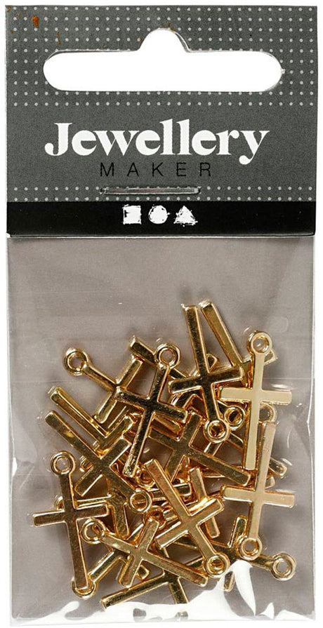 Creativ company hanger kruis verguld metaal 20 stuks sieraden maken.