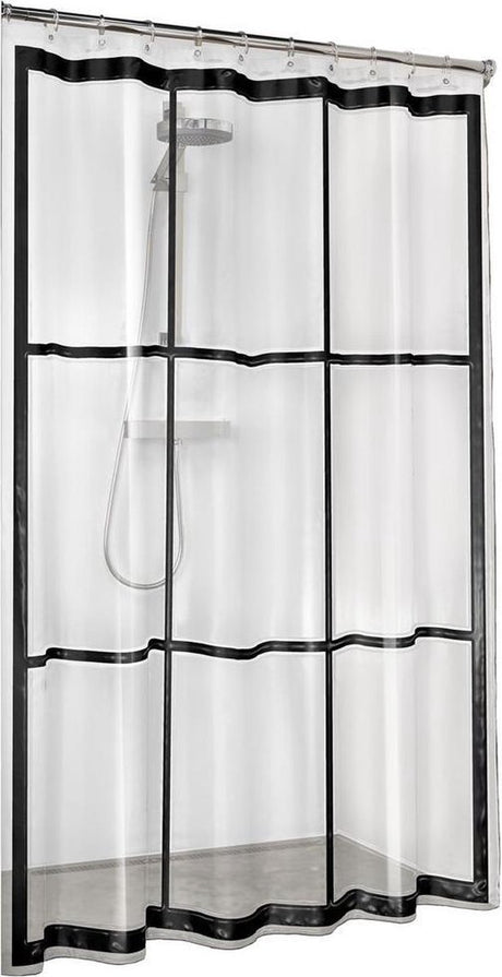 Sealskin brix douchegordijn 180x200 cm - peva - transparant zwart