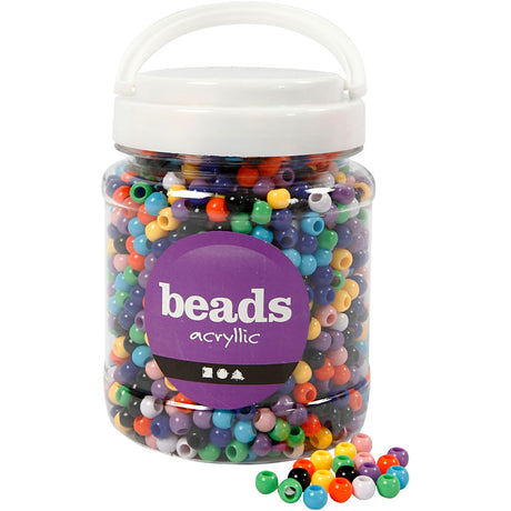 Creativ company http: www.cchobby.nl pony-kralen-d-8-mm-gatgrootte-4-mm-ca-2280-stuk-diverse-kleuren-415-gr-700-ml-1-doosje