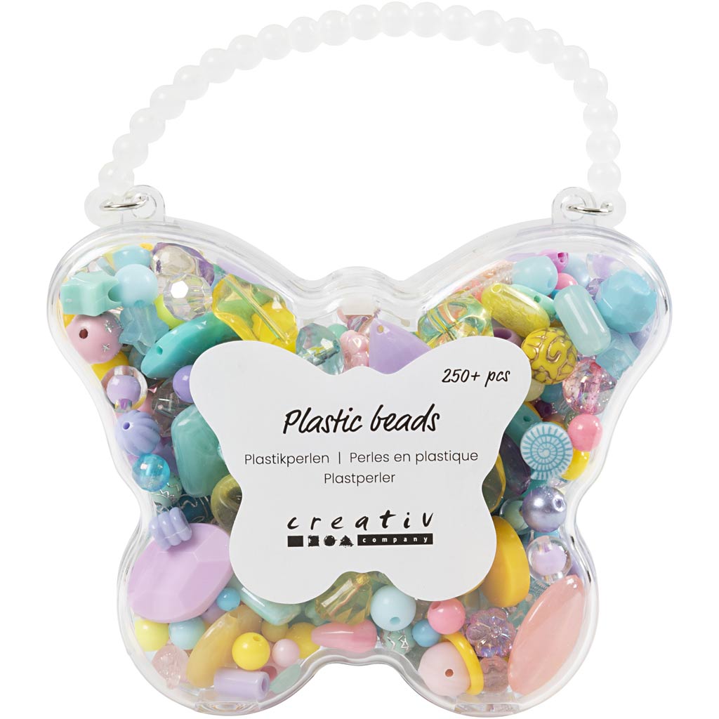 Creativ company http: www.cchobby.nl plastic-kralen-d-5-35-mm-gatgrootte-1-8-mm-diverse-kleuren-193-gr-300-ml-1-doos