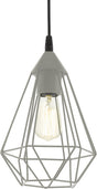 Eglo tarbes 1 hanglamp - e27 - ø 17,5 cm - mat grijs