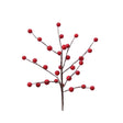 Decoris kunsttak met bessen rood 3x15x26cm