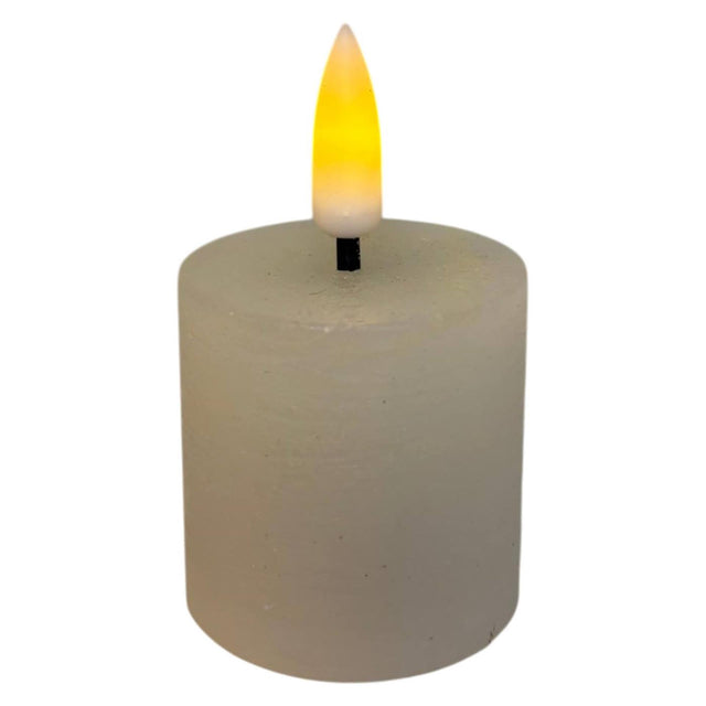 Mansion atmosphere led theelicht oplaadbaar ø3,8x4cm2-delig ivoor