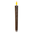 Mansion atmosphere led dinerkaars oplaadbaar ø2,2x22cm 2-delig metalic zand