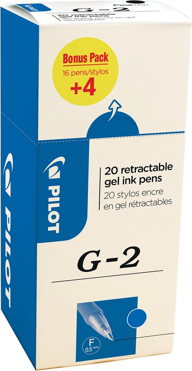 Pilot balpen supergrip g drukknop blauw