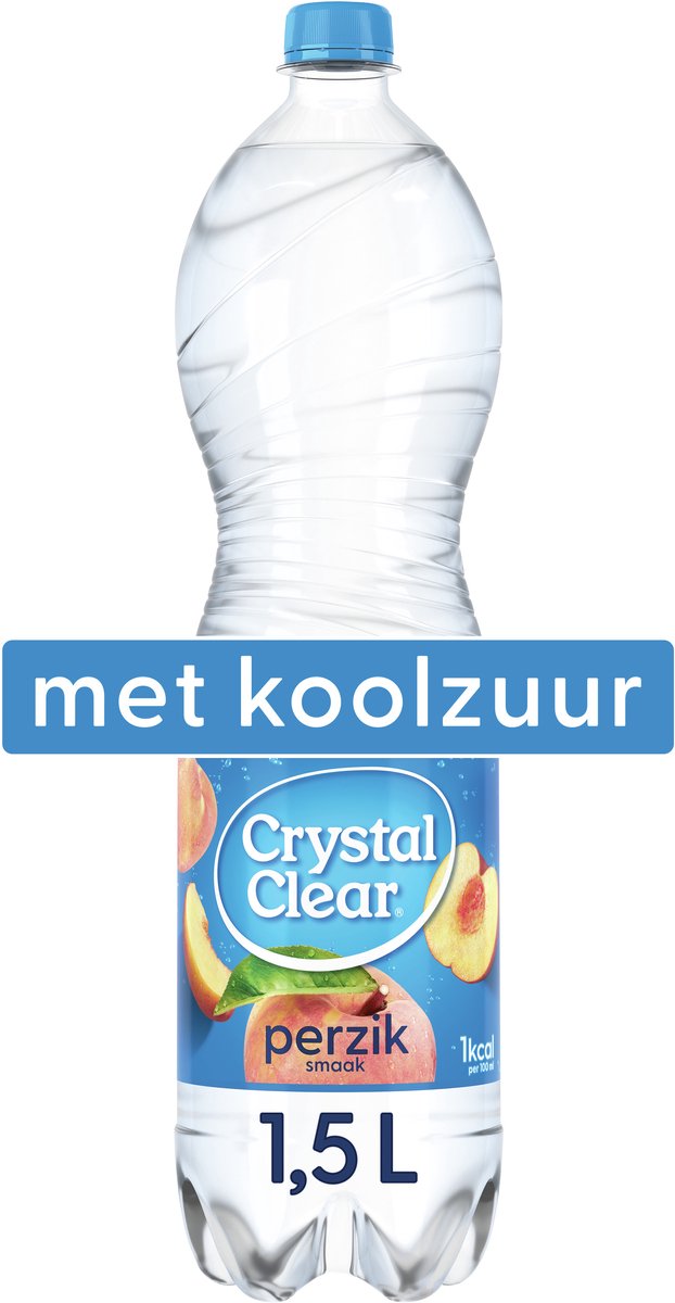 Crystal clear - perzik - 6 x 1,5 liter - voordeelverpakking