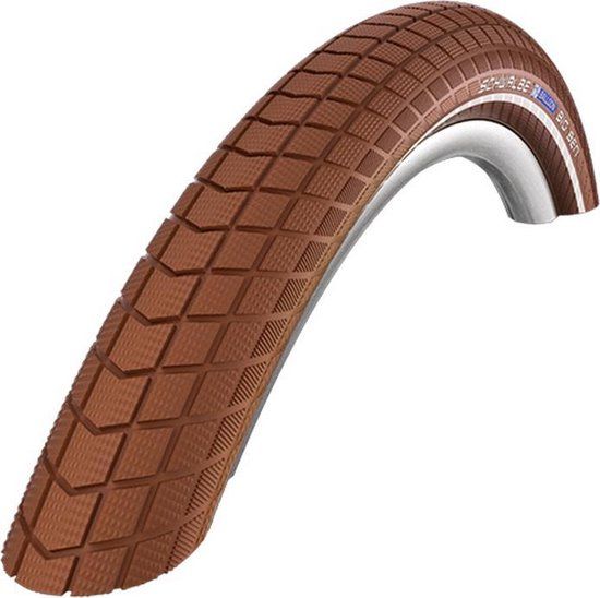 Buitenband: Schwalbe Big Ben (K-guard) Kleur: Bruin met reflectie Maat: 28x2.00 ETRTO 50-622