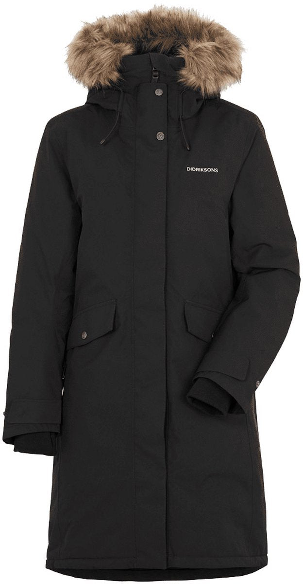 Didriksons erica wns parka 3 dames outdoorjas - black 44