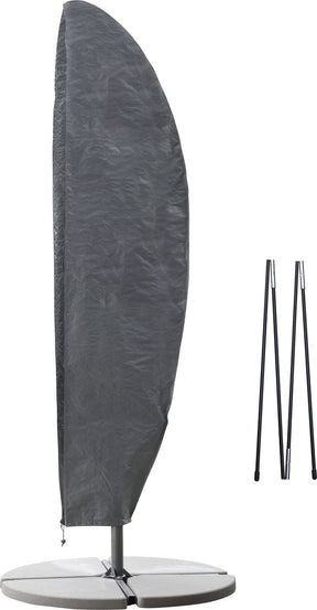 Nature - tuinmeubelhoes - beschermhoes voor parasol - h260 x ø54-ø32 ø33-ø20cm - met koord en ritssluiting