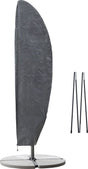 Nature - tuinmeubelhoes - beschermhoes voor parasol - h260 x ø54-ø32 ø33-ø20cm - met koord en ritssluiting