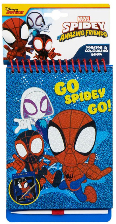Spider-man spiderman kraskaarten kleurplaten set – 14x21 cm – 14 afbeeldingen + kraspen – creatief tekenplezier voor kinderen