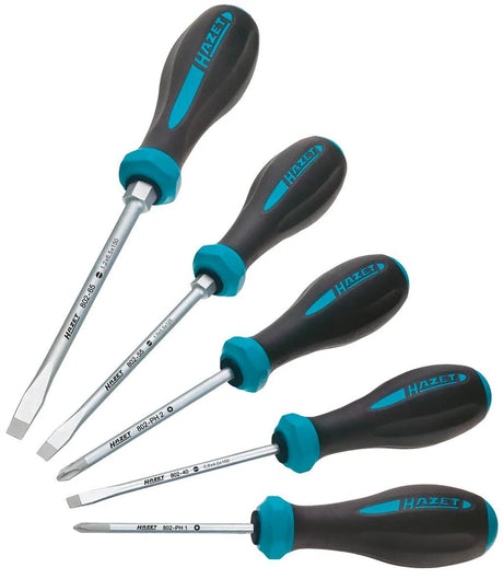 Hazet schraubendrehersatz hexanamic 802 5 screwdriver set 5 pcs. 802 5 hexanamic