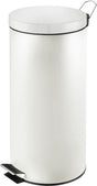 V-part - pedaalemmer 30 liter - steel - wit - prullenbak