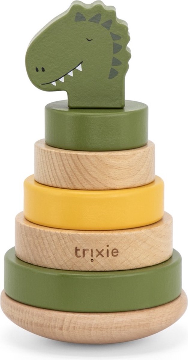 Trixie wooden stacking toy - mr. dino