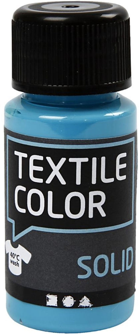 Creativ company textile color dekkende textielverf - turquoiseblauw, 50ml
