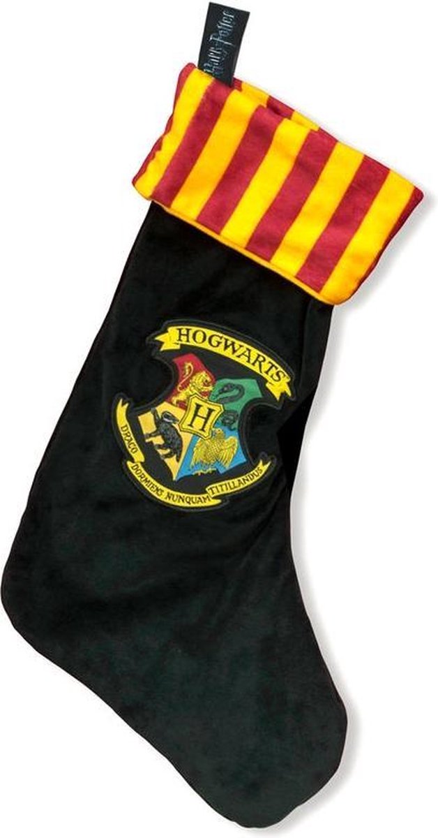 Harry potter hogwarts fleece christmas stocking woven badge 47x30cm