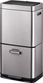 Eko - himalaya recycler sensor bin 35+25 liter - stainless steel plastic - grijs, mat rvs - prullenbak