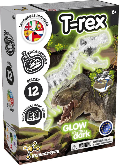 Science 4 you science4you excavation t-rex glow in the dark