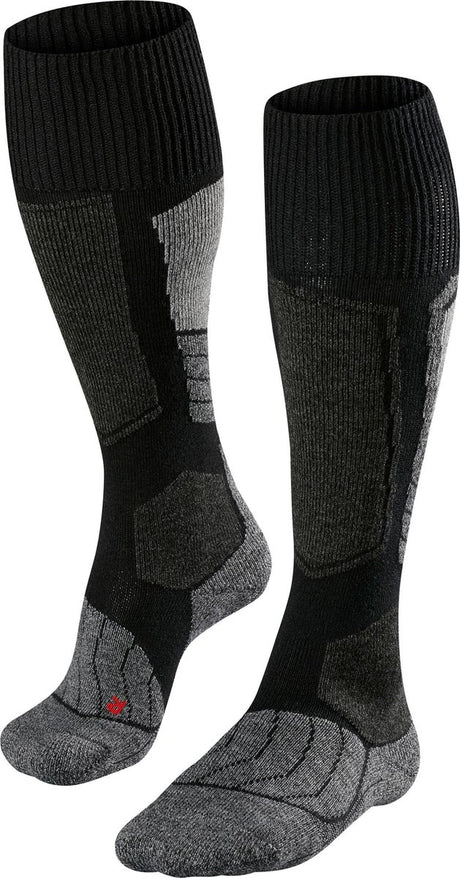 Falke sk1 warm dik wol functioneel materiaal skisokken dames zwart - maat 39-40 39 40