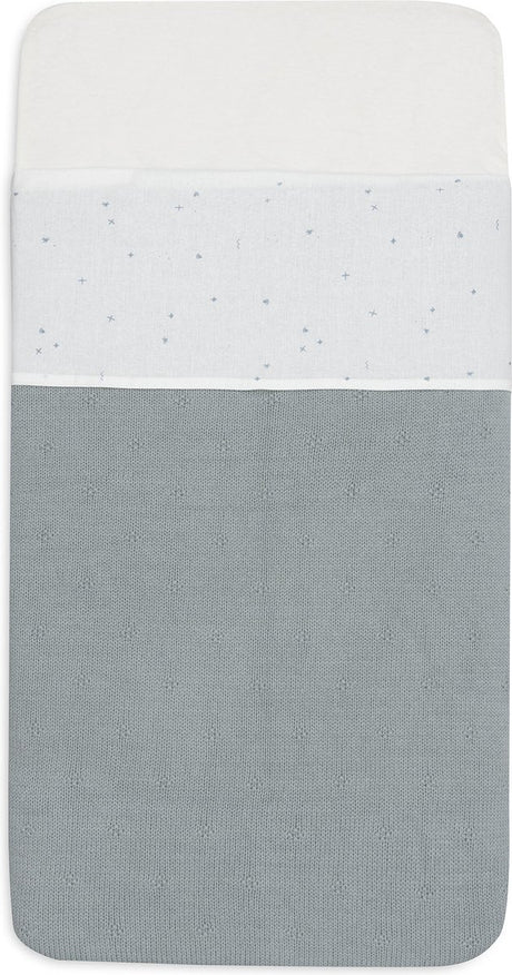 Jollein - baby laken ledikant - 120x150cm - ledikant, babybed - katoen - twinkling sea green