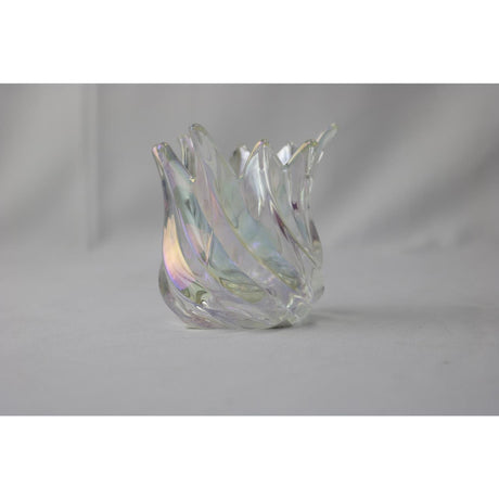 Mansion atmosphere waxinelichthouder tulp wit 9x9x9,3cm