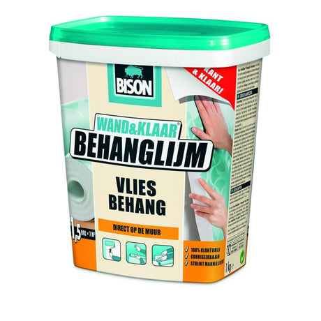Bison wand klaar behanglijm vliesbehang pot 1kg
