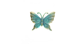 Metalen vlinder brons 22x19cm wanddeco