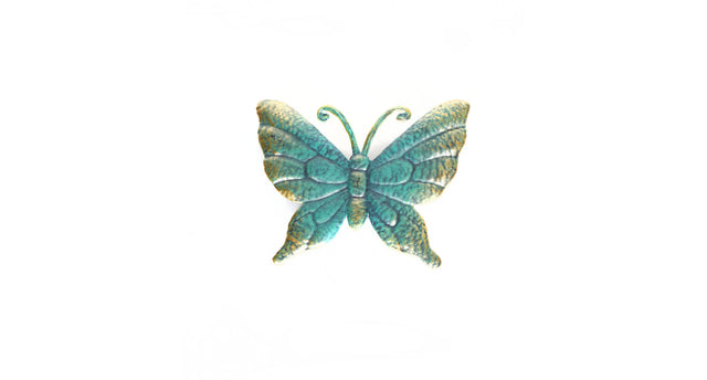 Metalen vlinder brons 22x19cm wanddeco