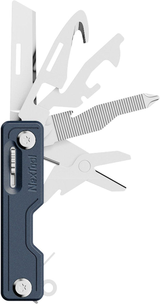 Nextool zakmes – 10-in-1 – blauw rvs – compact praktisch