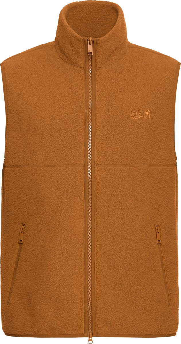 Jack wolfskin lite curl vest m heren outdoorbodywarmer-autumn leaves xl