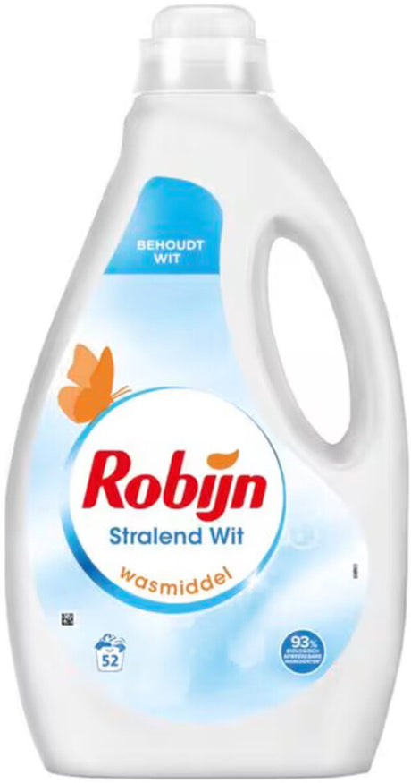 Robijn - vloeibaar wasmiddel white 52 wasbeurten - 3 x 2,6 liter - voordeelverpakking