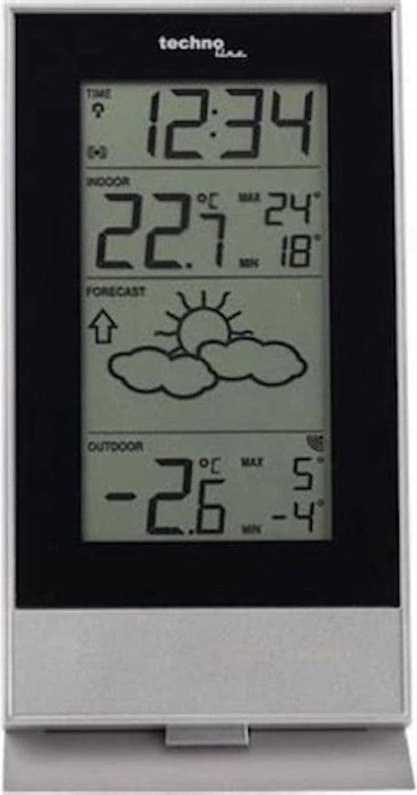 Technoline weerstation ws 9910 radiogestuurd met wekkerfunctie met 1 buitensensor tot 100 m