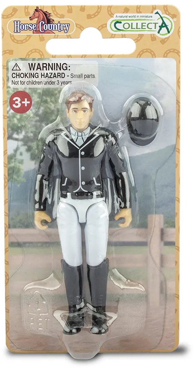 Collecta figurine set - toernooiruiter met ruiterhelm - paarden - handgeschilderd - miniatuur
