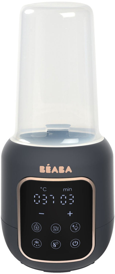 Béaba multi milk flessenwarmer - 5-in-1 flesverwarmer en sterilisator met touchscreen - opwarmen au bain-marie of snel met stoom - ontdooien van moedermelk en verwarmen van potjes - instelbare tijd en temperatuur - grijs