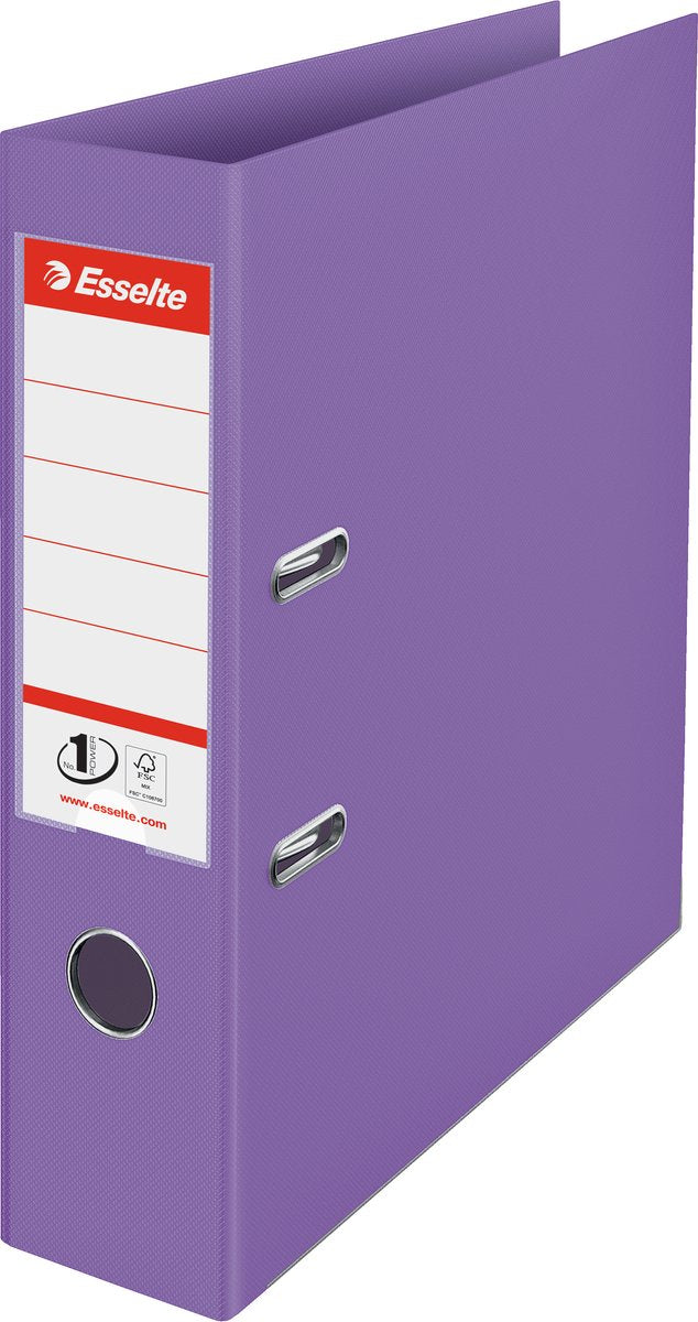 Esselte no.1 colour'breeze a4 ordner voor 500 vellen - rugbreedte van 75 millimeter - lichtgewicht en sterke map - lavendel