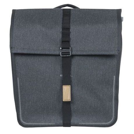 Basil dubbele fietstas urban dry mik 50 liter - charcoal