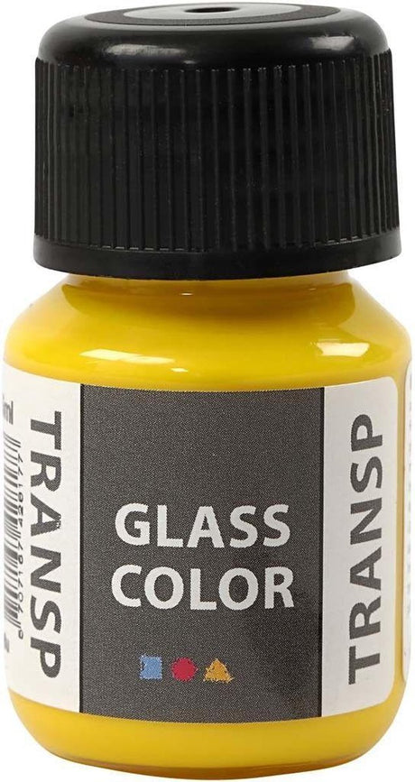 Creativ company glass color transparante verf - citroengeel, 30ml