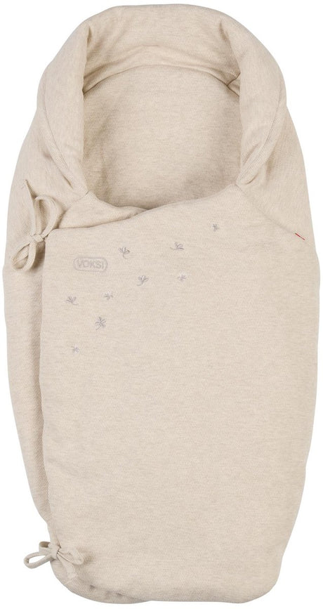 Voksi wool wrap - omslagdoek baby - wikkeldeken baby - wikkeldeken met wol - wiegdeken - sand