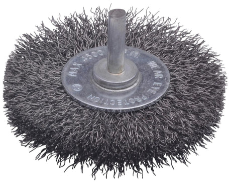 Sw stahl ronde staaldraadborstel 63303 round brush with 6mm shaf sw-steel d=75mm