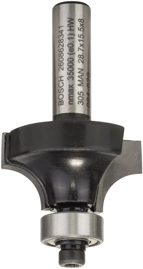 Bosch - afrondprofielfrezen 8 mm, r1 8 mm, l 15,5 mm, g 53 mm