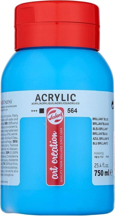 Talens art creation acrylverf pot 750 ml briljantblauw 564