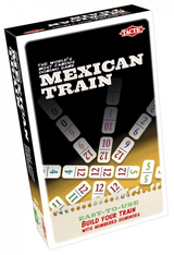 Tactic mexican train – bordspel – compacte editie – klassiek dominospel – vanaf 7 jaar – 2 of meer spelers