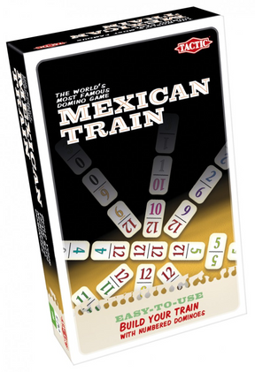 Tactic mexican train – bordspel – compacte editie – klassiek dominospel – vanaf 7 jaar – 2 of meer spelers