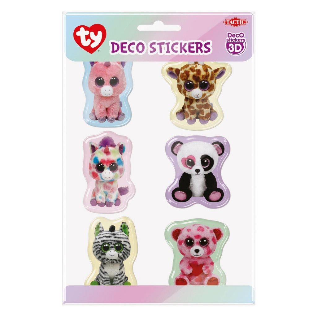 Ty 3D Deco Stickers 6 piezas