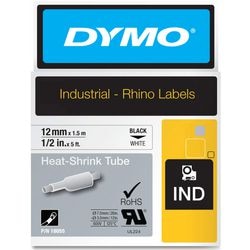 Dymo heat krimpkous rhino 18055 12mmx1.5m wit