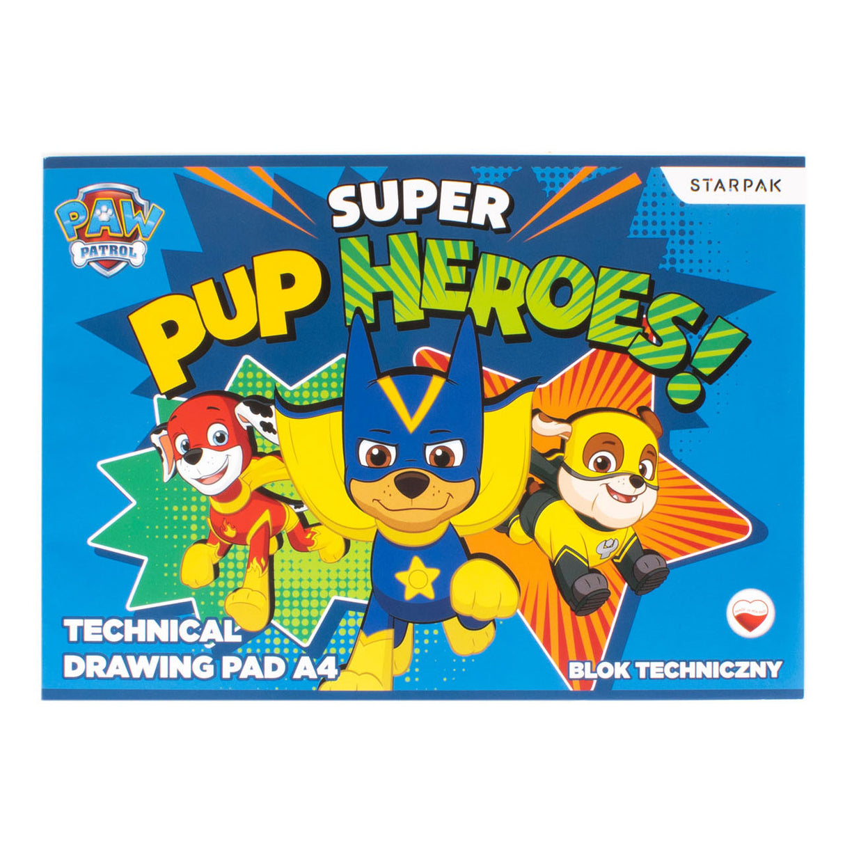 PAW PATROL Ritning Block A4, 10 ark