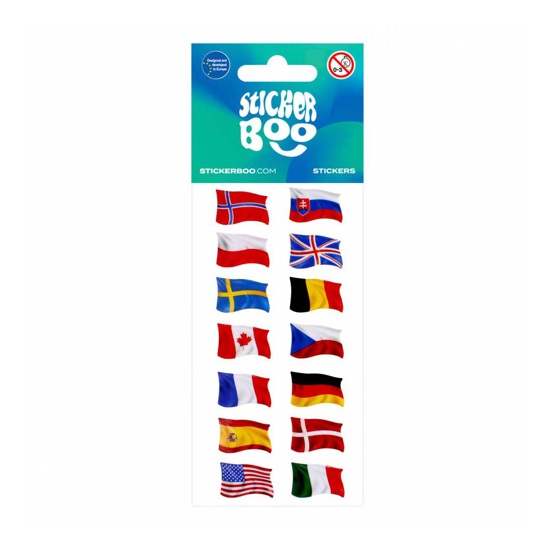 Stickervel vlaggen
