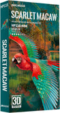 Geronimo games piececool - scarlet macaw - - hobby - metalen model - 3d puzzel - level 4 - 83 stukjes