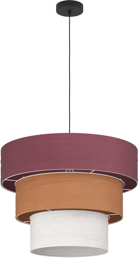 Eglo parogno hanglamp - e27 - ø 50 cm - zwart rood oranje wit